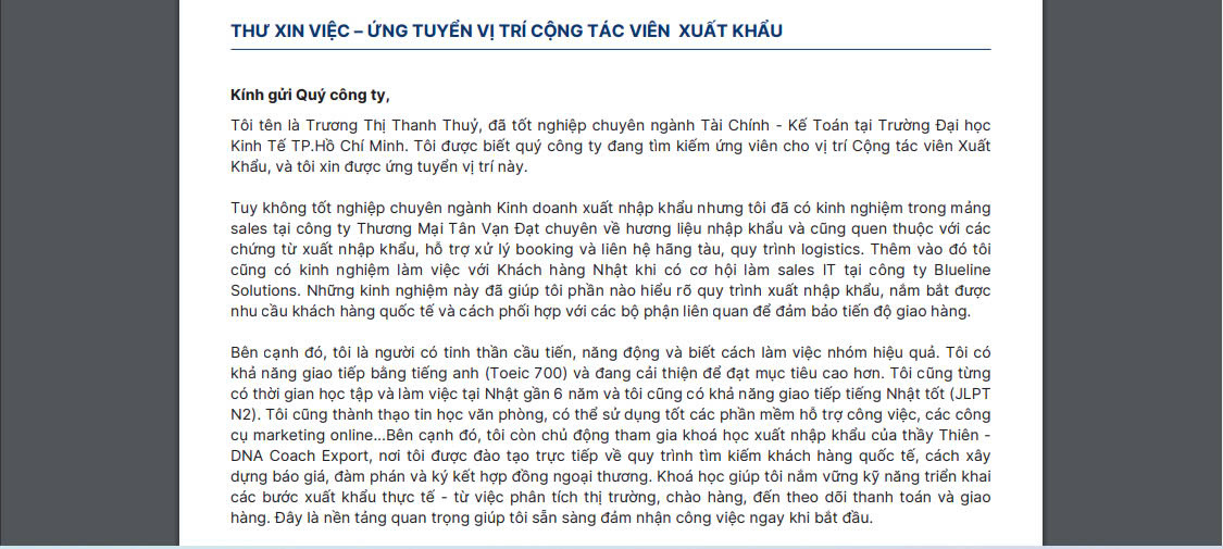 Cv Thủy